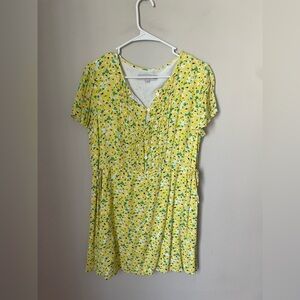 LOFT Sunny Floral Midi Dress Size Large Petite